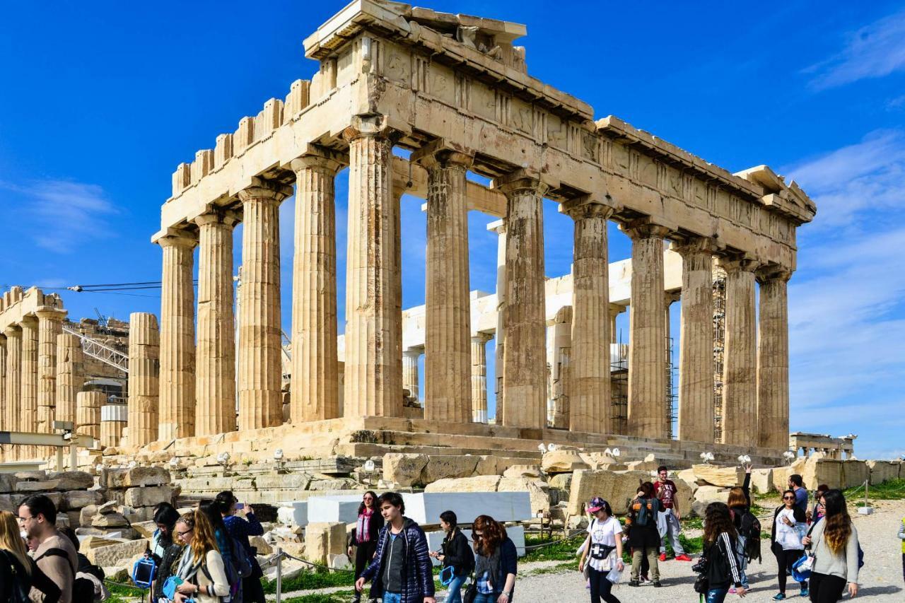 アテネAcropolis Amazing Balcony View 3 Minutes Walking To The Museumアパートメント エクステリア 写真